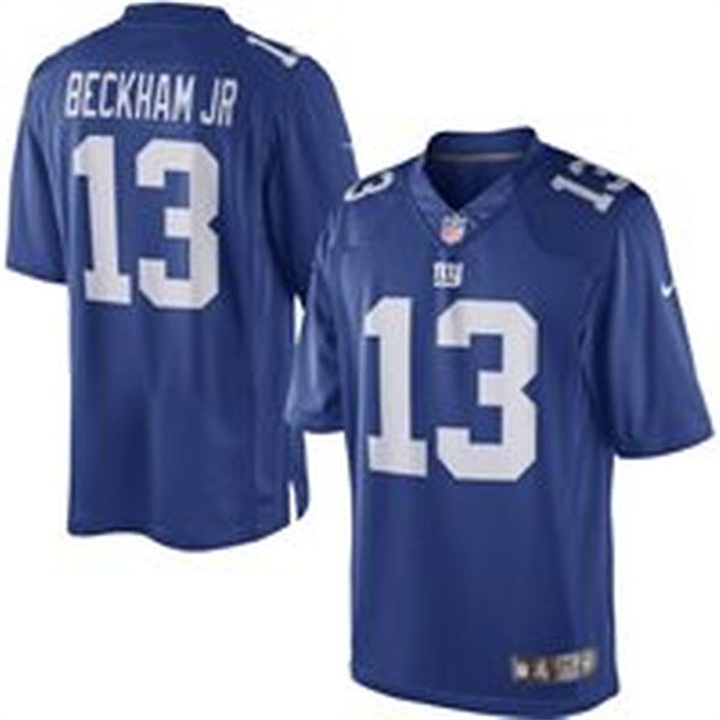 New York Giants #13 Odell Beckham Jr Royal Blue Limited Jersey