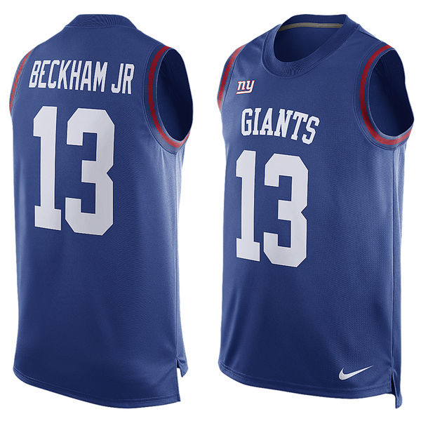 New York Giants #13 Odell Beckham Jr Royal Blue Tank Top