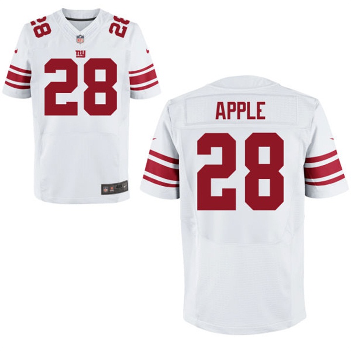 New York Giants #28 Eli Apple White Elite Jersey