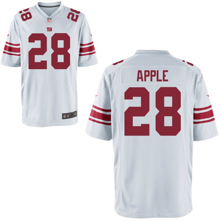 New York Giants #28 Eli Apple White Game Jersey