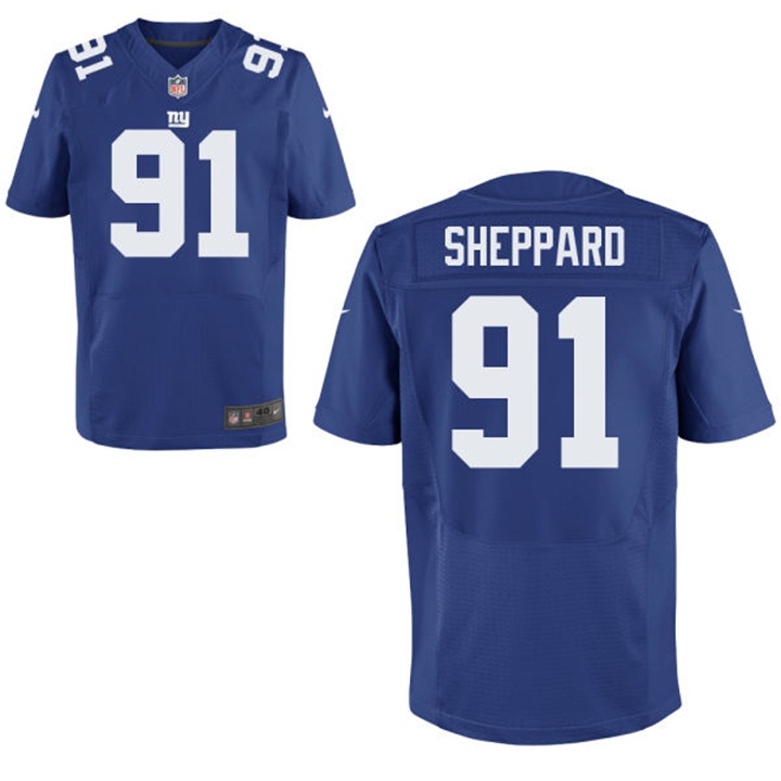 New York Giants #91 Kelvin Sheppard Royal Elite Jersey