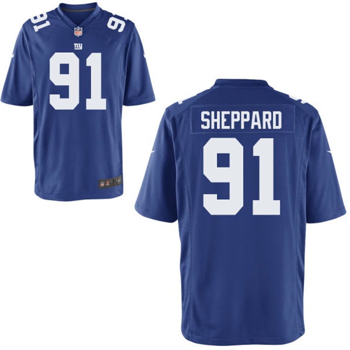 New York Giants #91 Kelvin Sheppard Royal Game Jersey