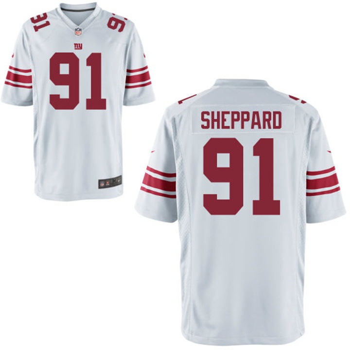 New York Giants #91 Kelvin Sheppard White Game Jersey