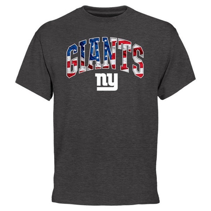 New York Giants Pro Line Heather Gray Banner Wave T-shirt