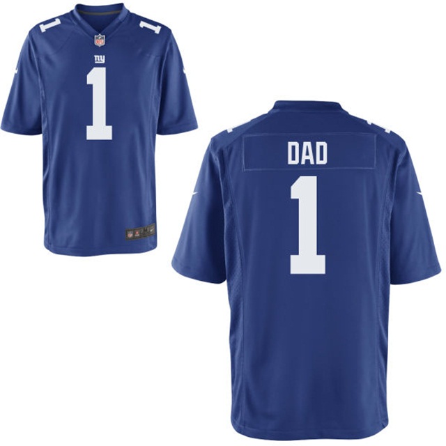 New York Giants Royal Father's Day Gift Number 1 Dad Jersey