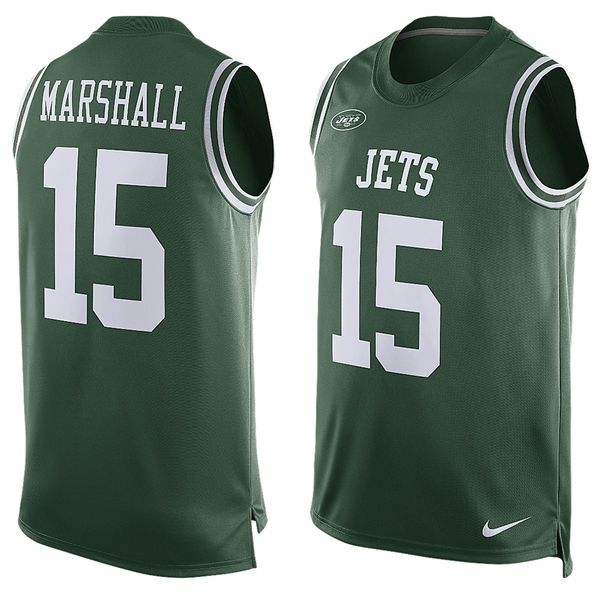 New York Jets #15 Brandon Marshall Green Tank Top