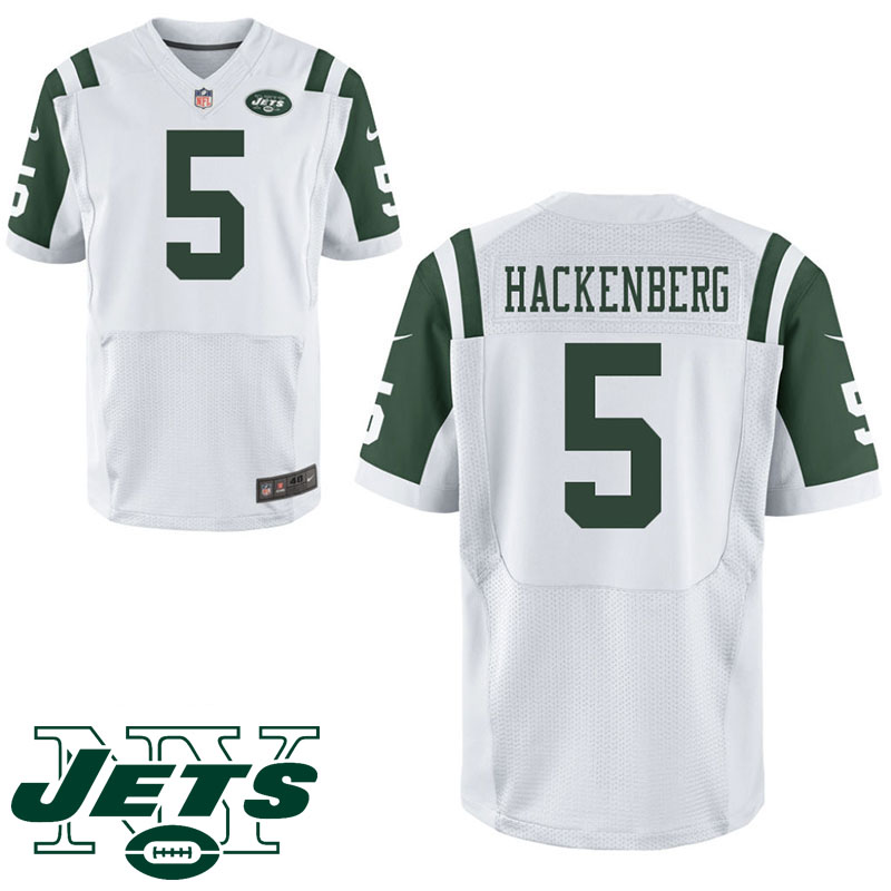 New York Jets #5 Christian Hackenberg White Elite Jersey