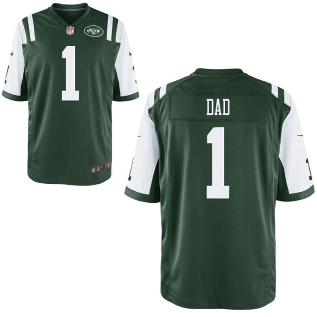 New York Jets Green Father's Day Gift Number 1 Dad Jersey