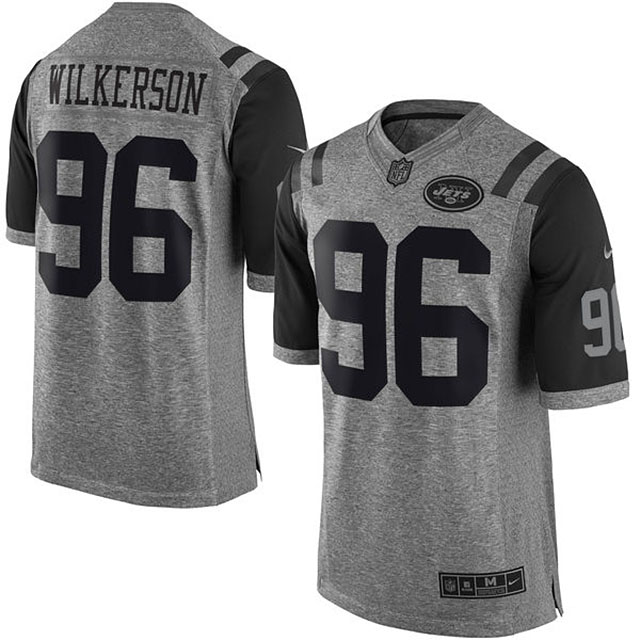 Men's New York Jets #96 Muhammad Wilkerson Gridiron Gray Limited Jersey