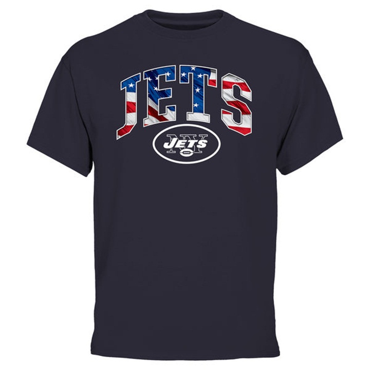 New York Jets Pro Line Navy Banner Wave T-shirt