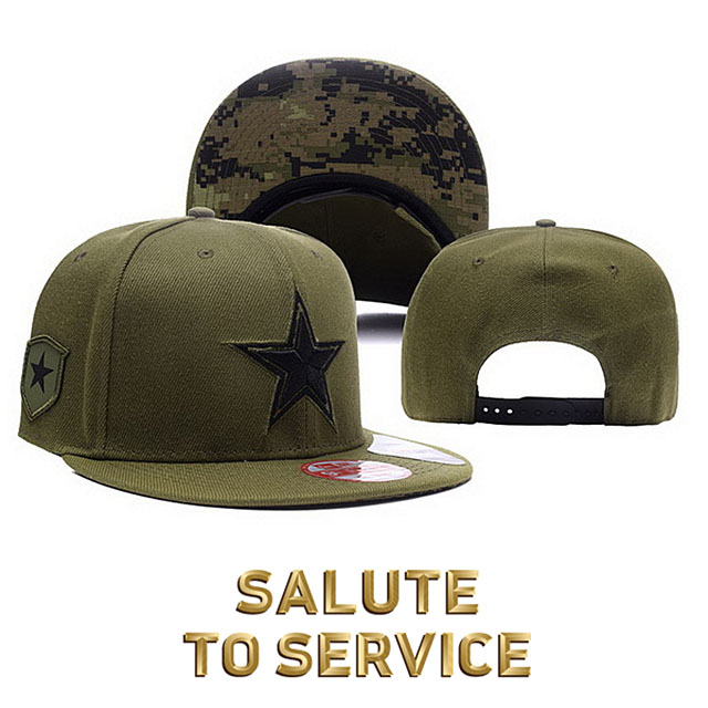 NFL Dallas Cowboys Salute To Service Green Snapback Hat