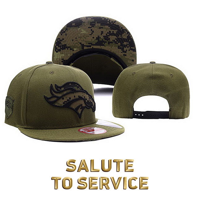 NFL Denver Broncos Salute To Service Green Snapback Hat