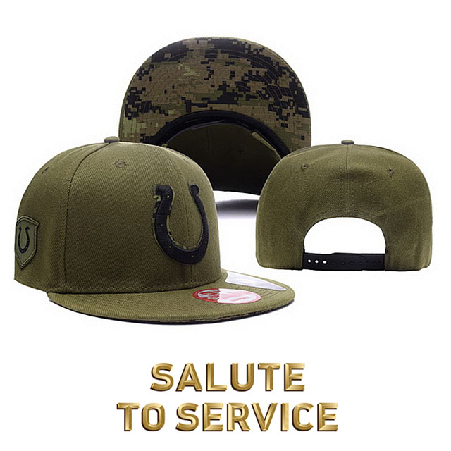 NFL Indianapolis Colts Salute To Service Green Snapback Hat