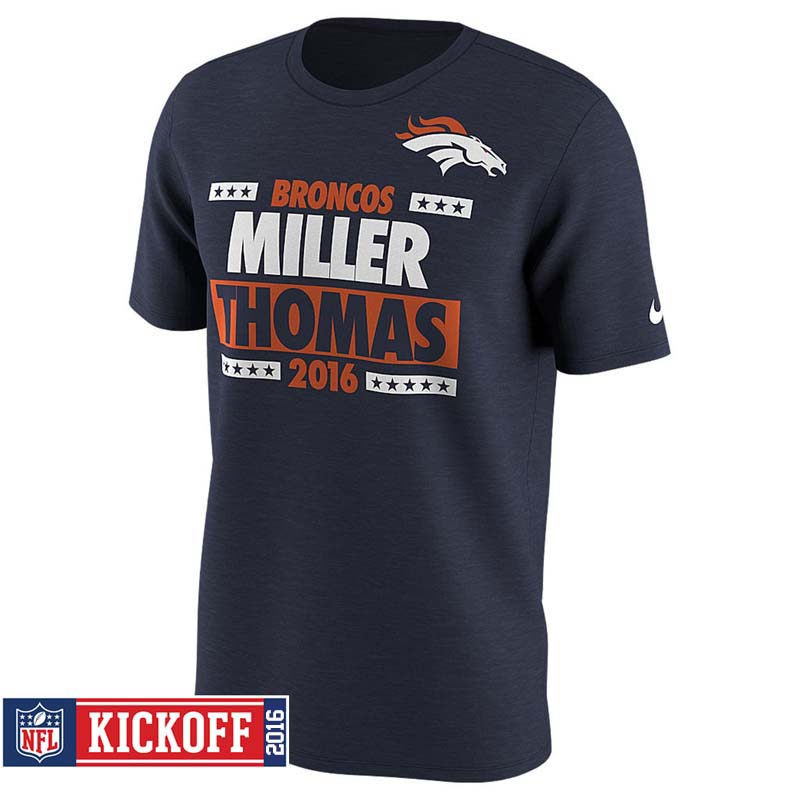 Super Bowl 50 Rematch Denver Broncos Von Miller Navy & Demaryius Thomas Navy Election T-Shirt