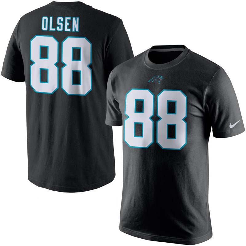 NFL Kickoff Carolina Panthers #88 Greg Olsen Black Player Pride Name & Number T-Shirt