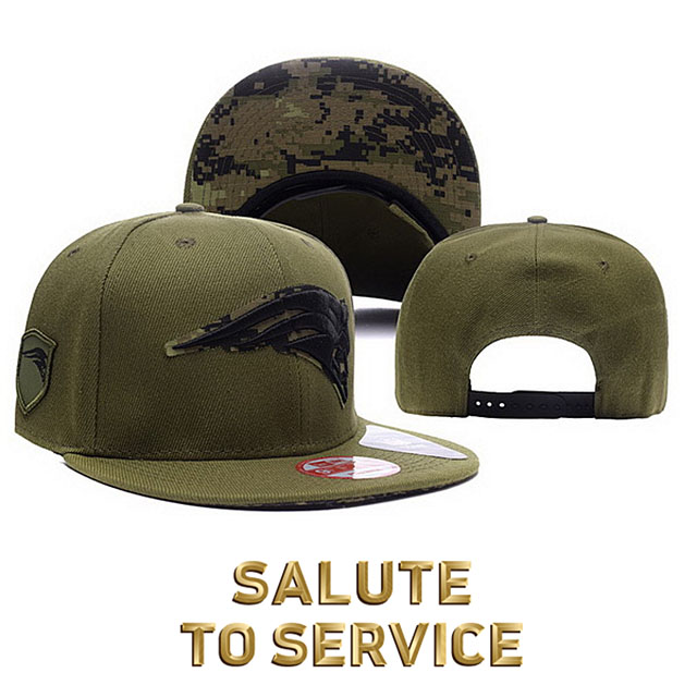 NFL New England Patriots Salute To Service Green Snapback Hat