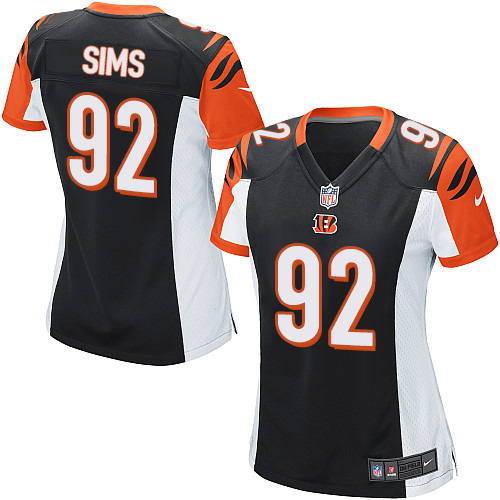 Nike Women's Cincinnati Bengals #92 Pat Sims Black Elite Alternate Jersey