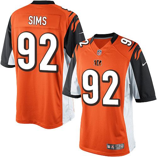 Nike Youth Cincinnati Bengals #92 Pat Sims Orange Elite Alternate Jersey