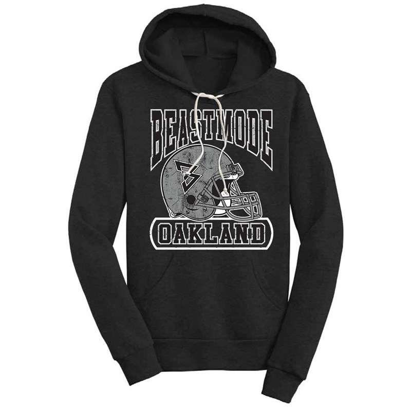 Men's Oakland Helmet Black Beast Mode Sweatshirt