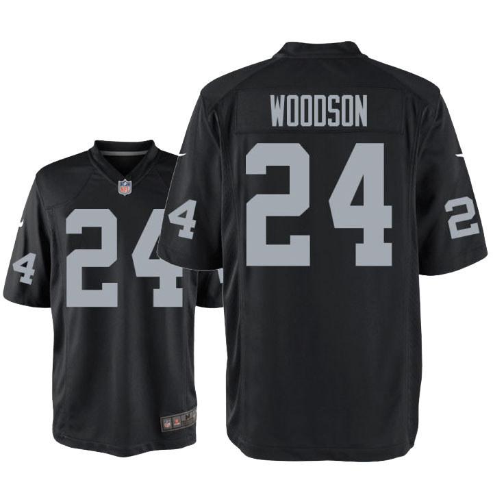 Oakland Raiders #24 Charles Woodson Black Limited Jersey