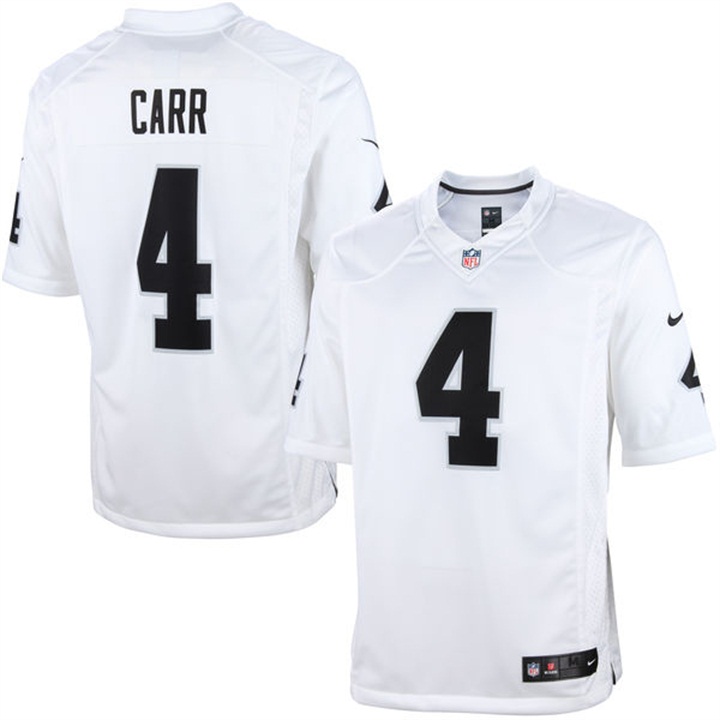 Oakland Raiders #4 Derek Carr White Limited Jersey