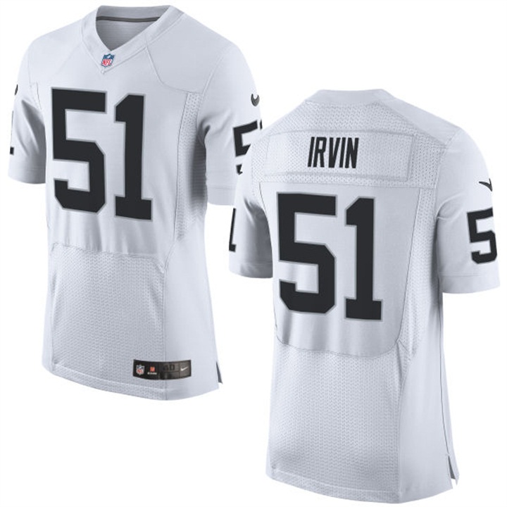 Oakland Raiders #51 Bruce Irvin White Elite Jersey