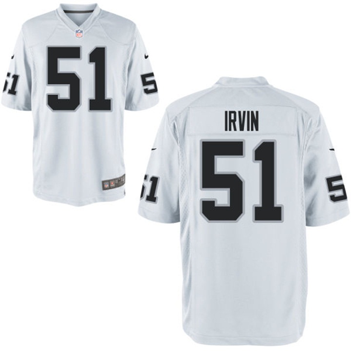 Oakland Raiders #51 Bruce Irvin White Game Jersey