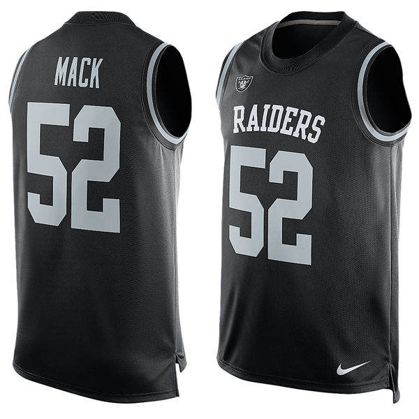 Oakland Raiders #52 Khalil Mack Black Tank Top