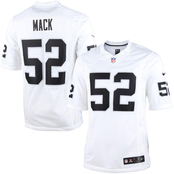 Oakland Raiders #52 Khalil Mack White Limited Jersey