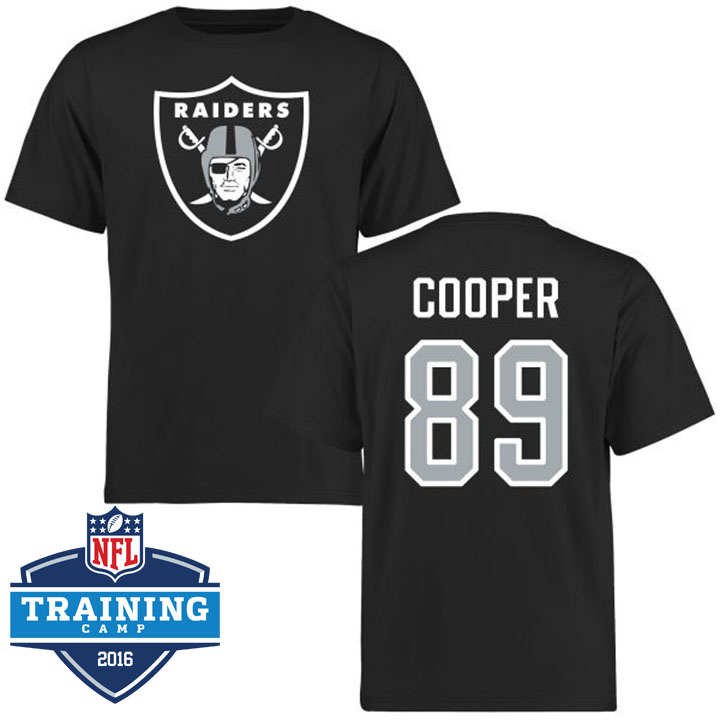 Oakland Raiders #89 Amari Cooper Black Logo Name & Number T-shirt