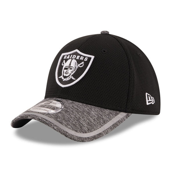 Oakland Raiders Black New Era 2016 On Field Training Camp Flex Hat