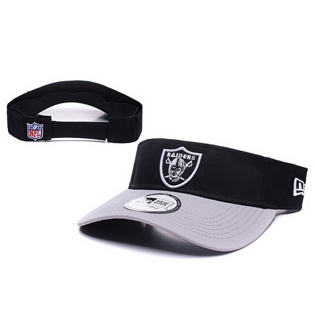 Oakland Raiders New Era Gray Block Adjustable Visor