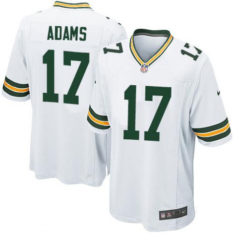 Men's Green Bay Packers #17 Davante Adams White Game Jersey