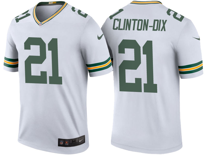 Green Bay Packers #21 Ha Ha Clinton-Dix White Color Rush Legend Jersey