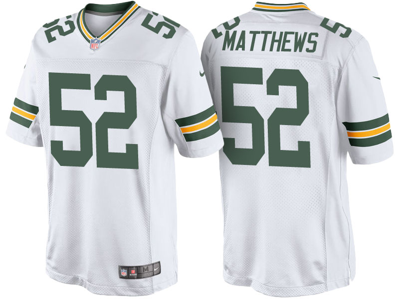 Green Bay Packers #52 Clay Matthews White Color Rush Limited Jersey