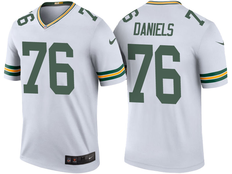 Green Bay Packers #76 Mike Daniels White Color Rush Legend Jersey