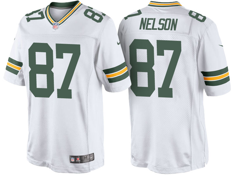 Green Bay Packers #87 Jordy Nelson White Color Rush Limited Jersey