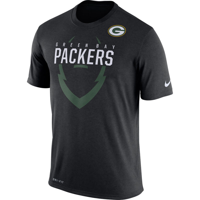 Green Bay Packers Black Legend Icon Dri-FIT T-Shirt