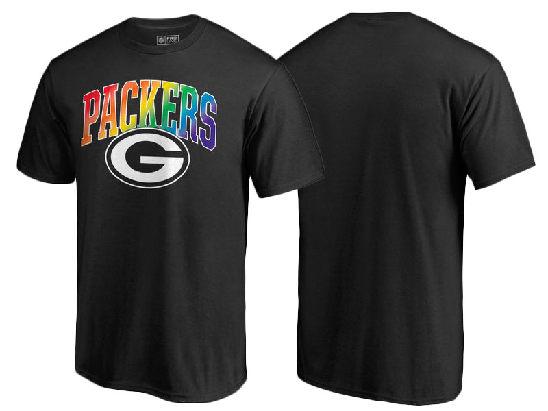 Green Bay Packers Black Pro Line by Fanatics Branded Pride T-Shirt