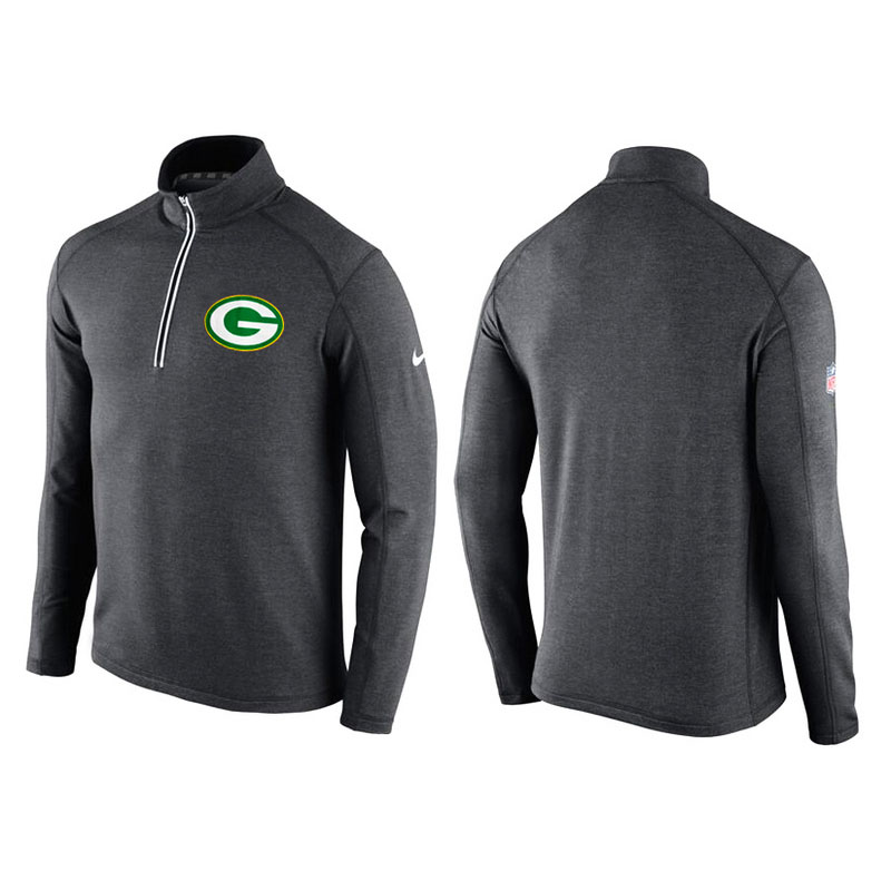 Green Bay Packers Gray Game Day Half-Zip Knit Performance Tri-Blend Jacket