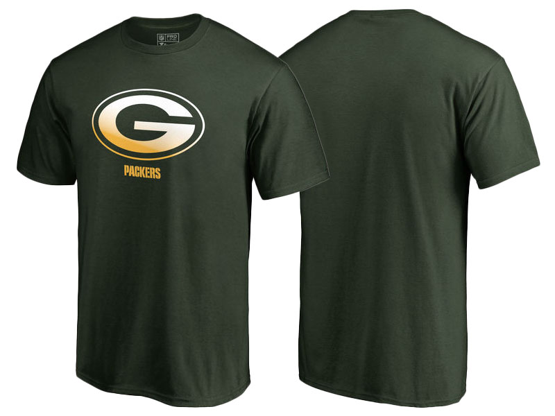 Green Bay Packers Green Gradient Logo T-Shirt