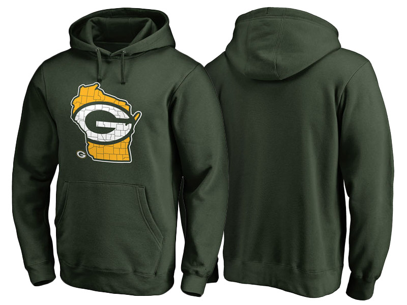 Green Bay Packers Green Pro Line Hometown Pack State Winter Pullover Hoodie