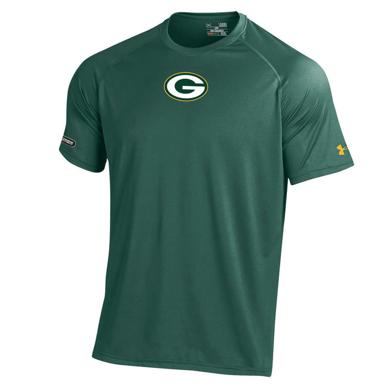 Green Bay Packers Green Under Armour NFL Combine Authentic Core Tech T-Shirt