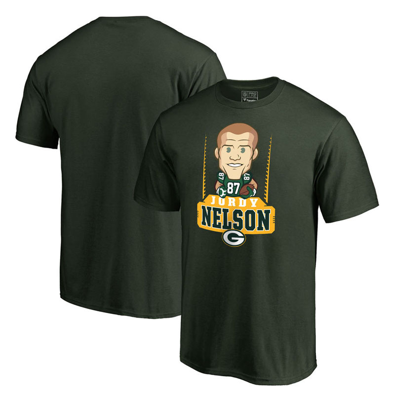 Green Bay Packers Jordy Nelson Green Pro Line Emoji Player T-Shirt