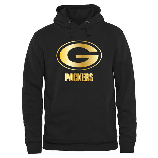 Green Bay Packers Black Gold Collection Pullover Performance Hoodie