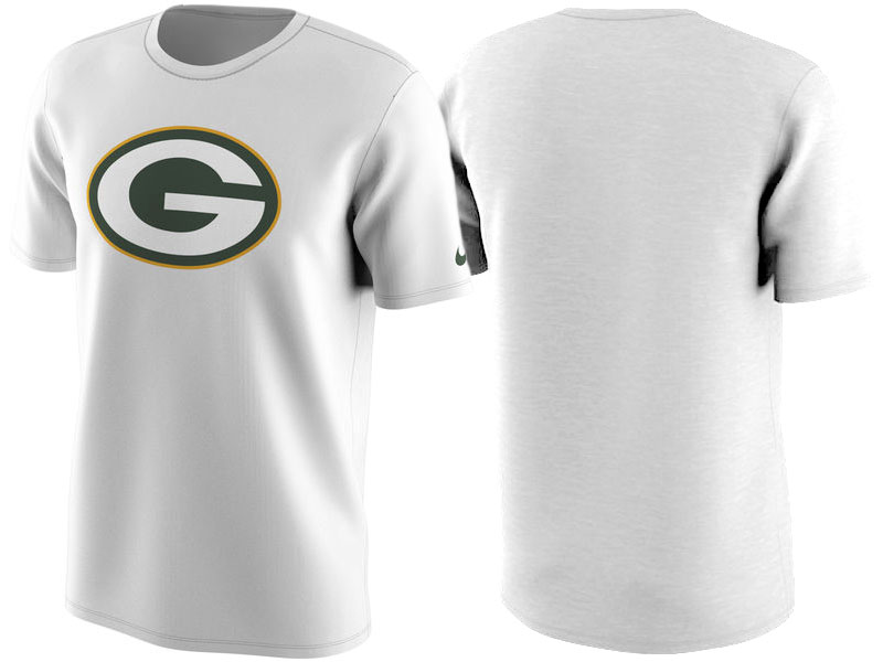 Green Bay Packers White Color Rush Travel T-Shirt