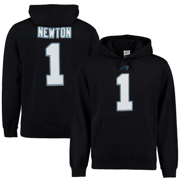 Carolina Panthers #1 Cam Newton Black Eligible Receiver II Hoodie