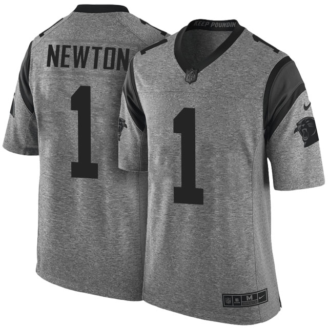 Carolina Panthers #1 Cam Newton Gridiron Gray Limited Jersey