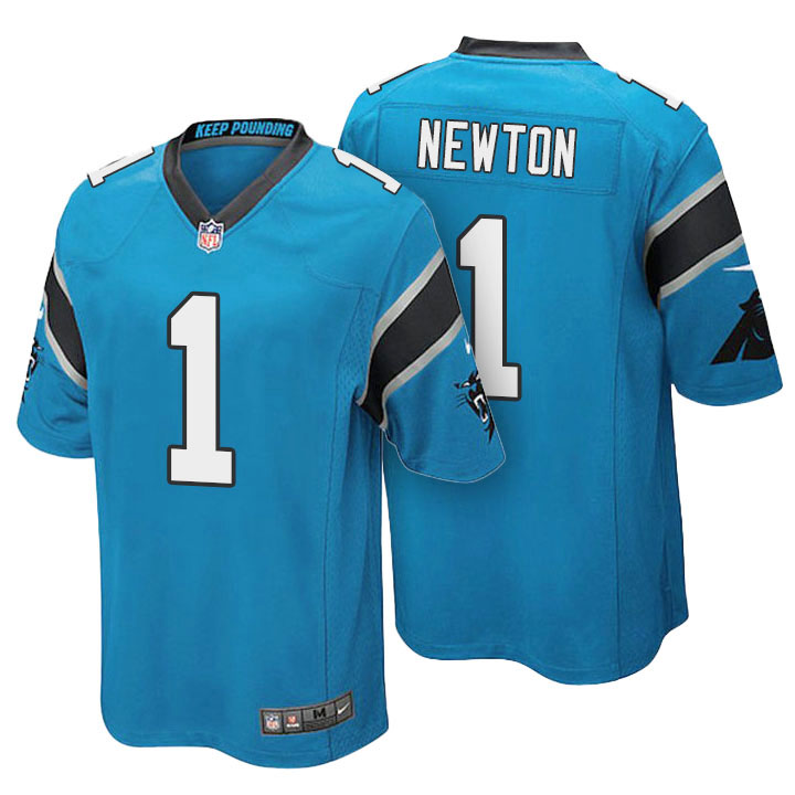 Carolina Panthers #1 Cam Newton Light Blue Color Rush Limited Jersey