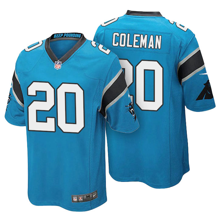 Carolina Panthers #20 Kurt Coleman Light Blue Color Rush Limited Jersey